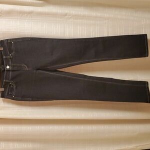 WHBM Black Slim Ankle Jeans Womens Size 00 00R Embroidered Back Pockets